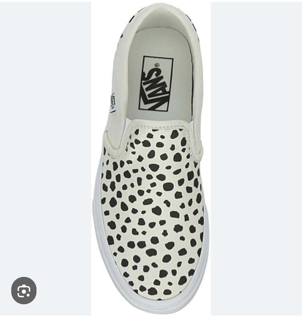 Vans Asher Dots Black Ink Slip-On Sneakers Women's Size 11